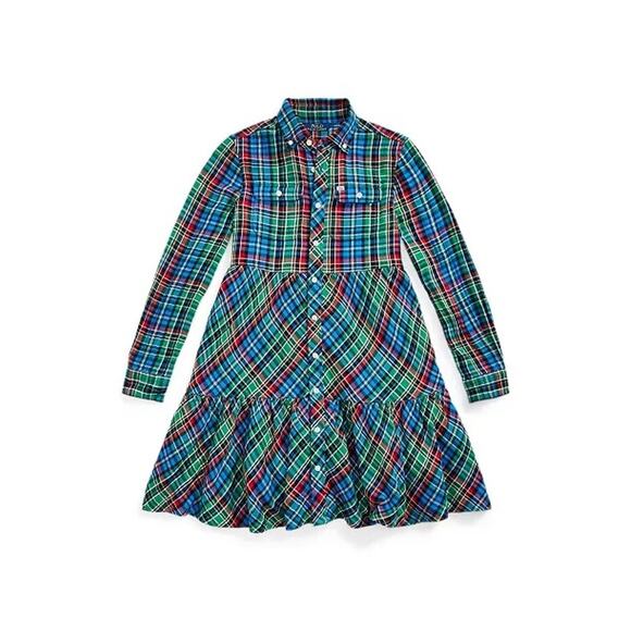 Polo Ralph Lauren Long Sleeve Plaid Dress sz 6